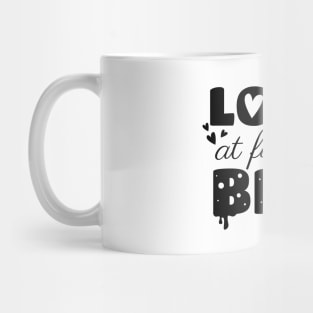 Love at first bite text design Mug